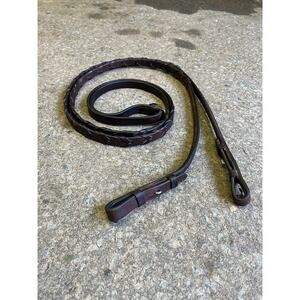 Braided Lace Reins with White Stitching